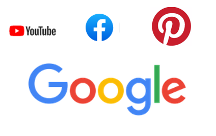 Logos der großen Social Media Anbieter